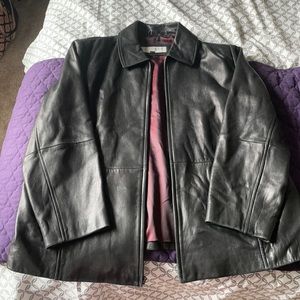 2X Liz Claiborne Leather Coat